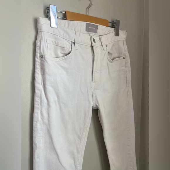 EVERLANE Mid-Rise Skinny Ankle Jeans Women 26 White Denim - Picture 4 of 12